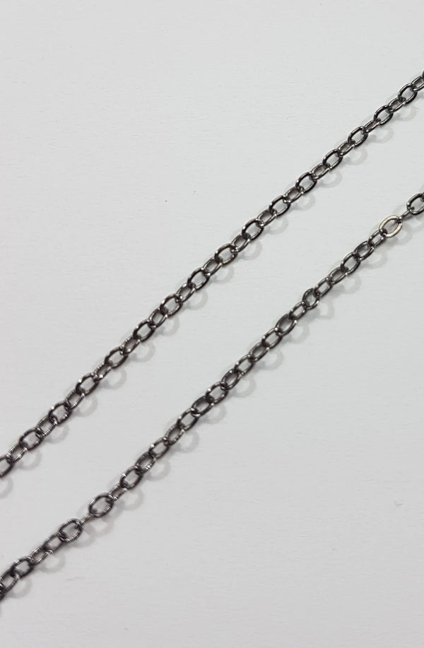Schakel Ketting Gun Metal Black 2.0 mm 5 mtr