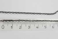 Schakel Ketting Gun Metal Black 2.0 mm 5 mtr