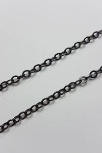 Schakel Ketting Gun Metal Black 2.5 mm 1 mtr