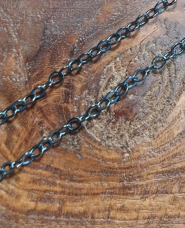 Schakel Ketting Gun Metal Black 3.5 mm 1 mtr