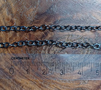 Schakel Ketting Gun Metal Black 3.5 mm 5 mtr