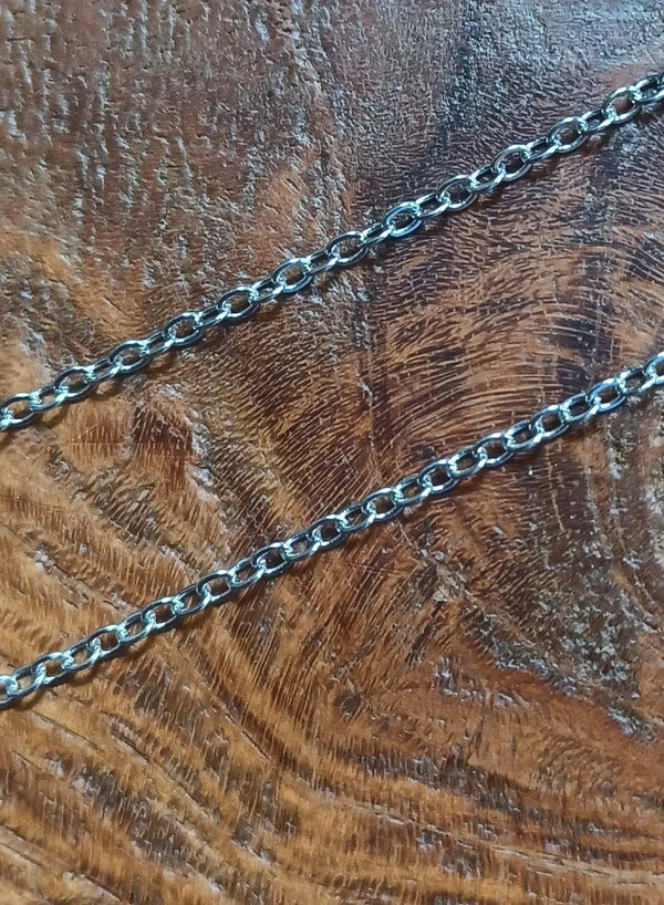 Schakel Ketting Zilver Wit 1,5 mm 1 mtr