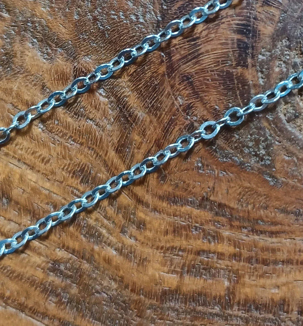 Schakel Ketting Zilver Wit 2.0 mm 1 mtr