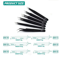 Pincet set 6 delig