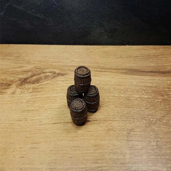 Houten Tonnen 4 stuks Groot