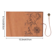 Penseelhouder Etui Leer Retro Schatkaart Light Brown