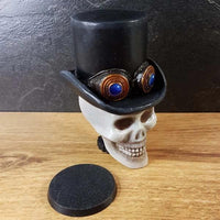 Steampunk Skull and Top Hat Sokkel