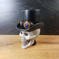 Steampunk Skull and Top Hat Sokkel