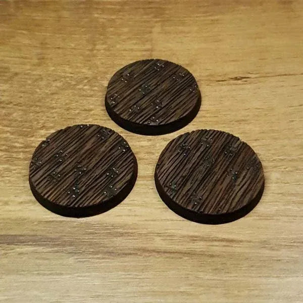 Wooden Floor 40mm Rond Bases 3 stuks