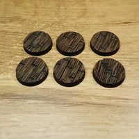 Wooden Floor 25mm Bases Rond 6 stuks