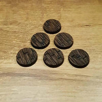 Wooden Floor 25mm Bases Rond 6 stuks