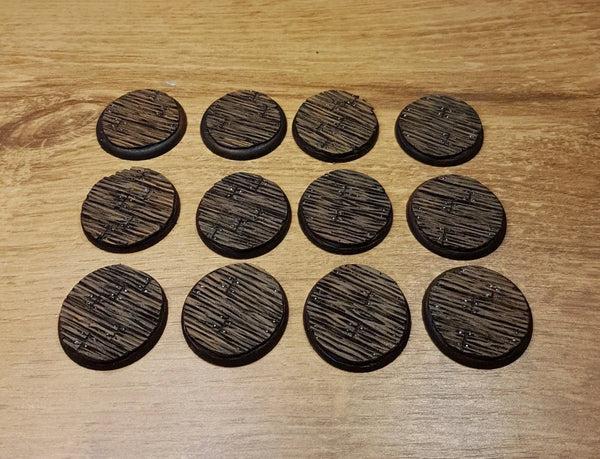 Wooden Floor 30mm Round Bases 12 stuks A Song of Ice and Fire