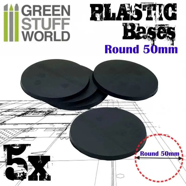 Plastic Bases - Round 50 mm 5 stuks 9824