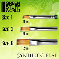 GREEN SERIES 2457 Flat Synthetic Brush Size 3