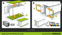 Pre-painted WTC container (Pack x4) 14430